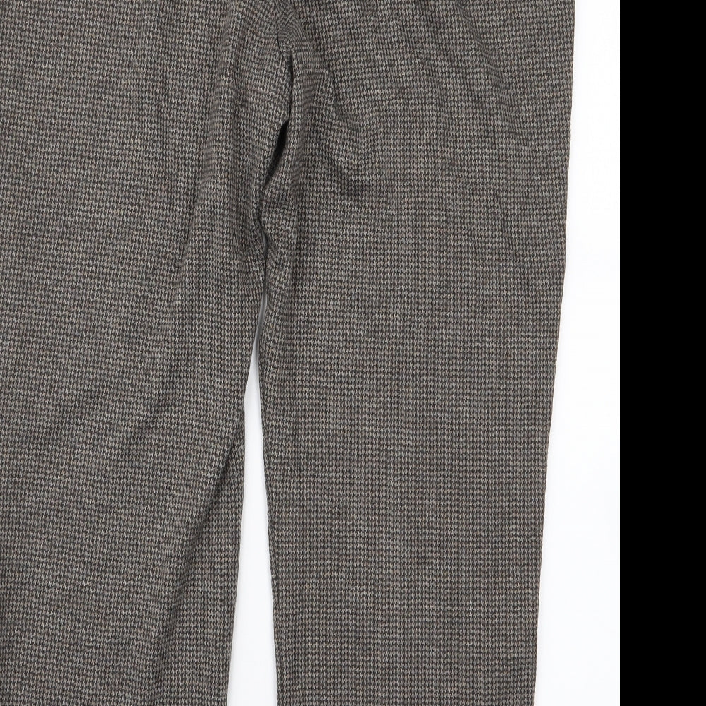 bonmrache Womens Brown Trousers Size 14 L20 in