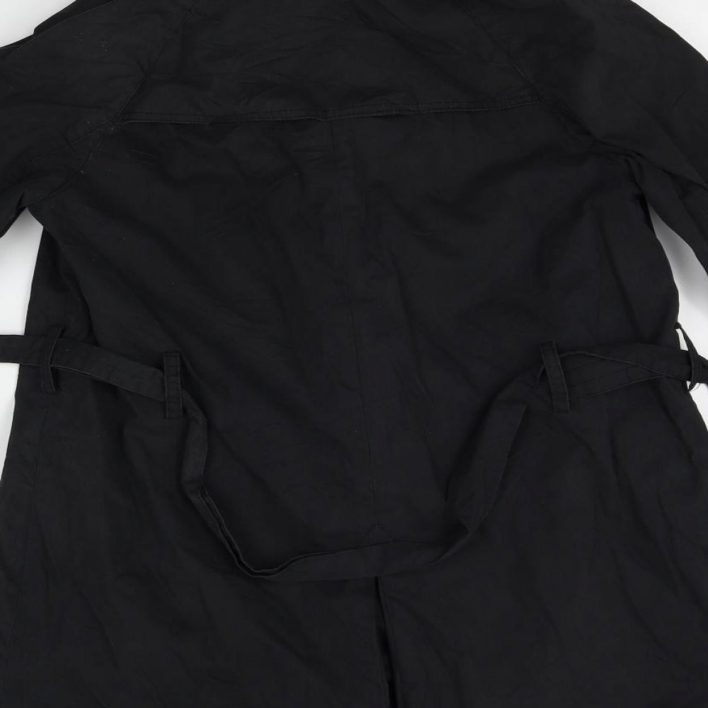 Great Plains Womens Black Overcoat Coat Size XS