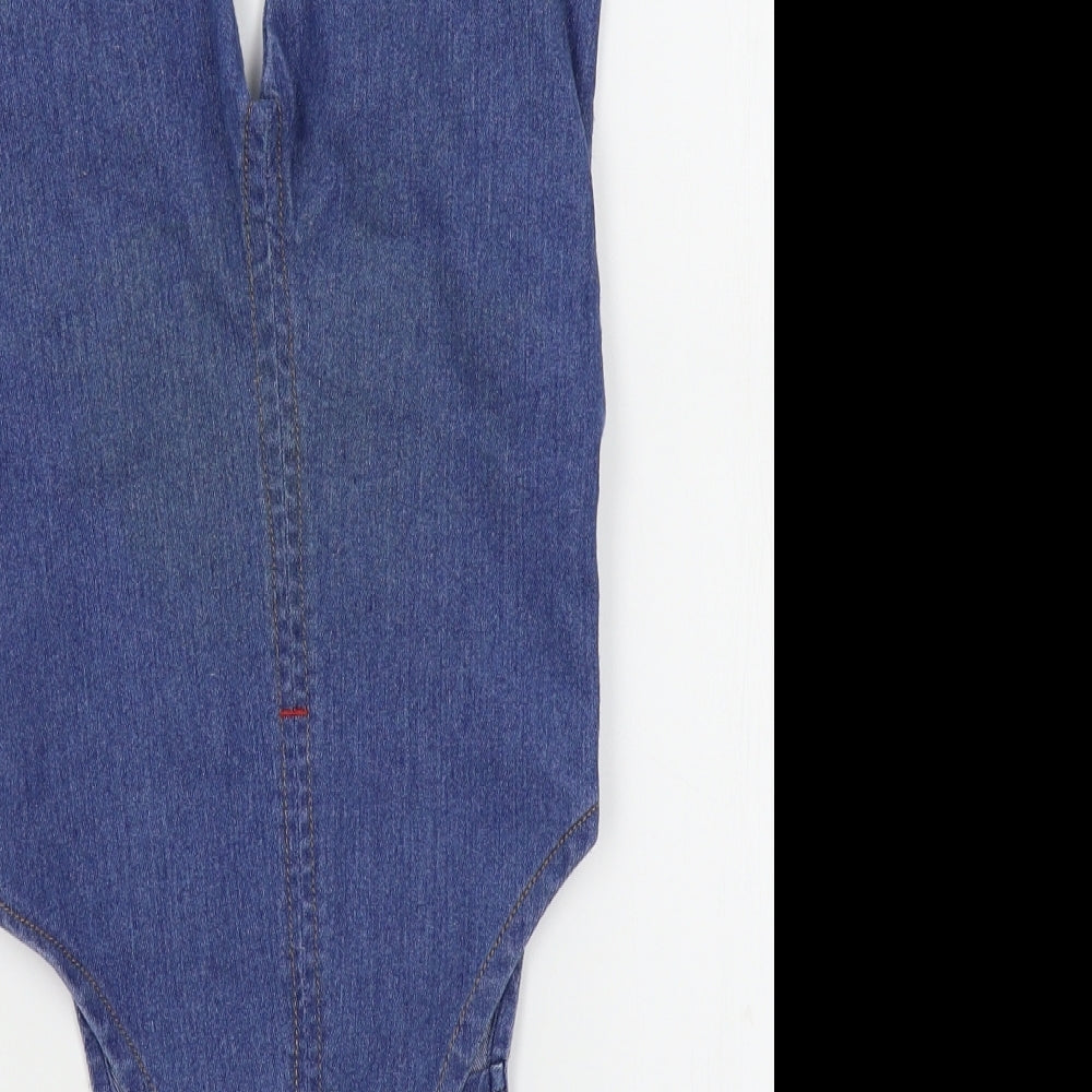Preworn Girls Blue Dungaree One-Piece Size M L10 in