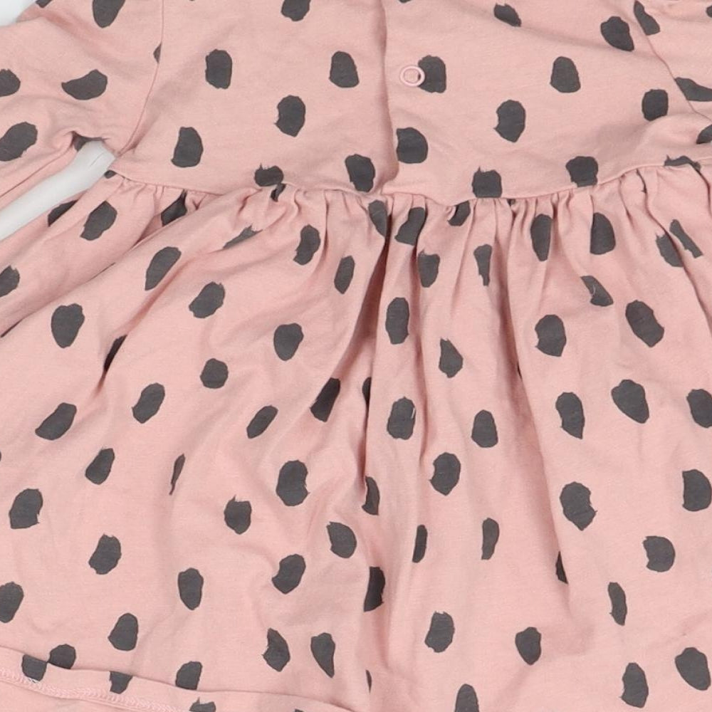 Marks & Spencer Girls Pink Polka Dot A-Line Size 6-9 Months