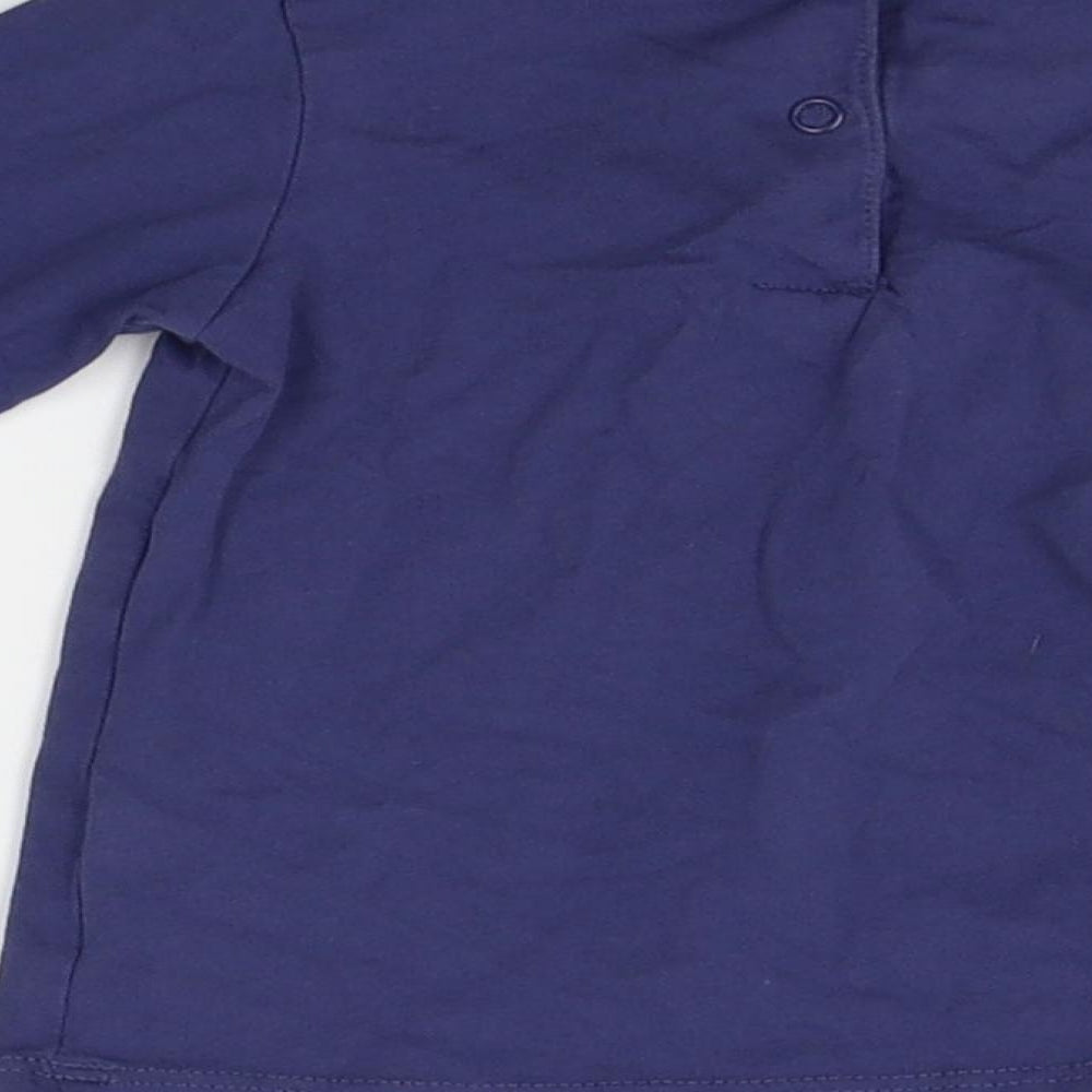 Marks & Spencer Girls Blue Basic T-Shirt Size 6-9 Months