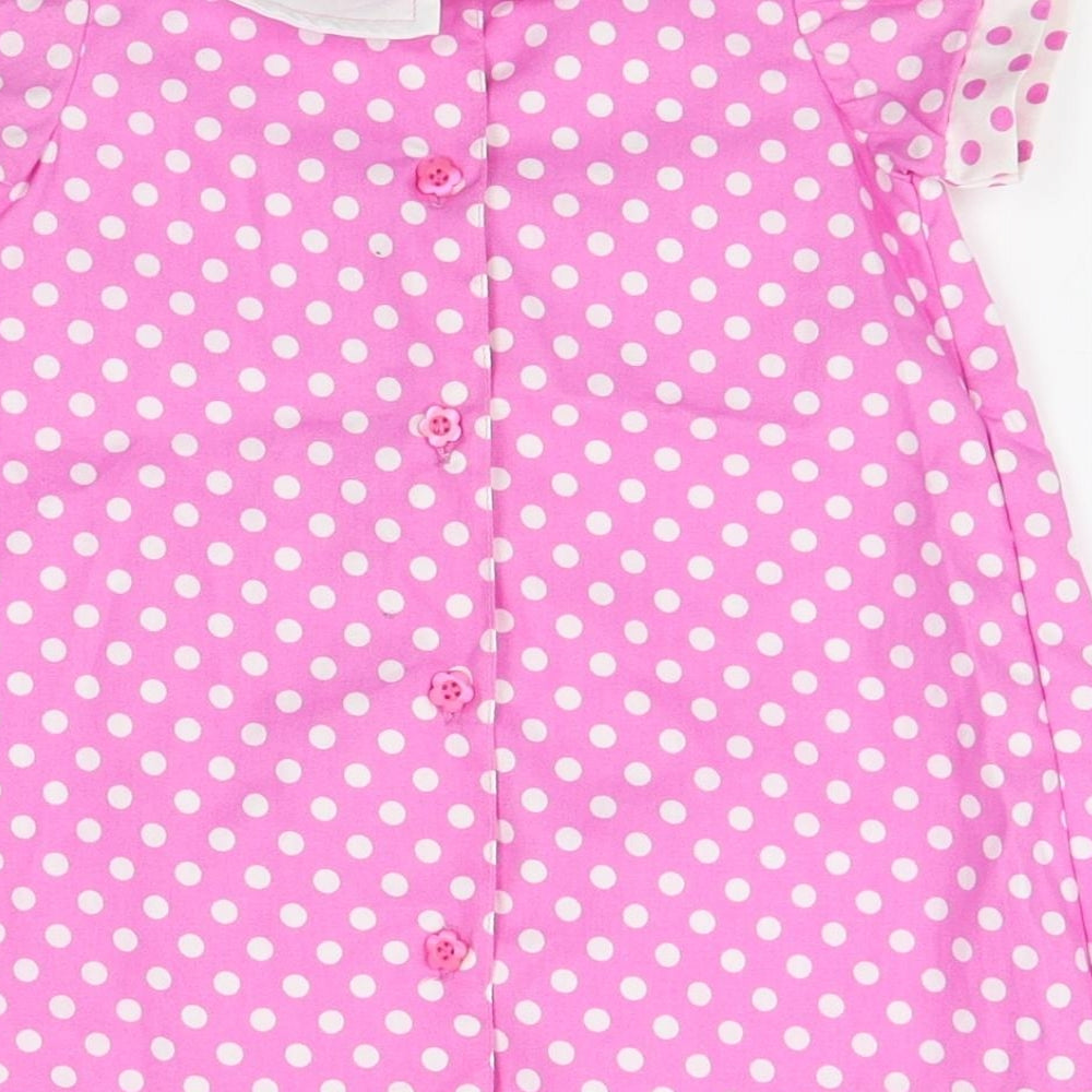 sweet elegance Girls Pink Polka Dot A-Line Size 12 Months