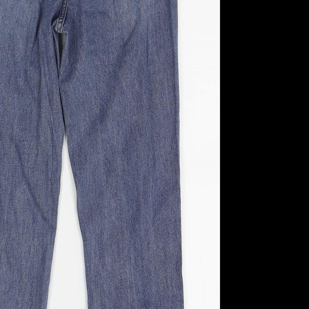 Missguided Womens Blue Straight Jeans Size 10 L28 in