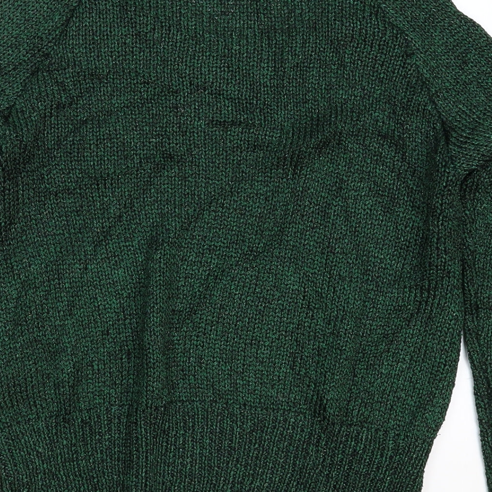 Divided Womens Green Knit Pullover Jumper Size XS