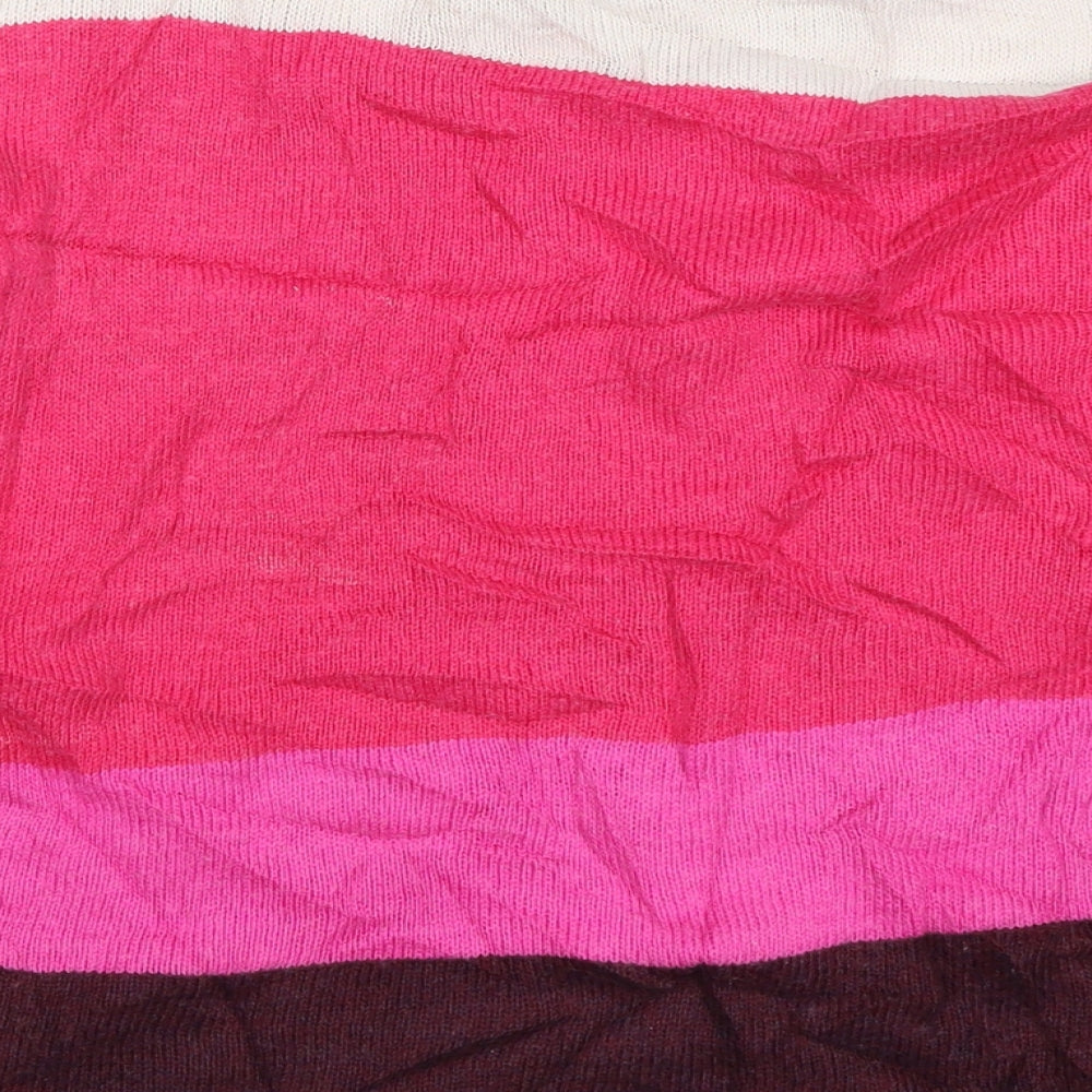 Roman Womens Pink Striped Pullover Jumper Size 12