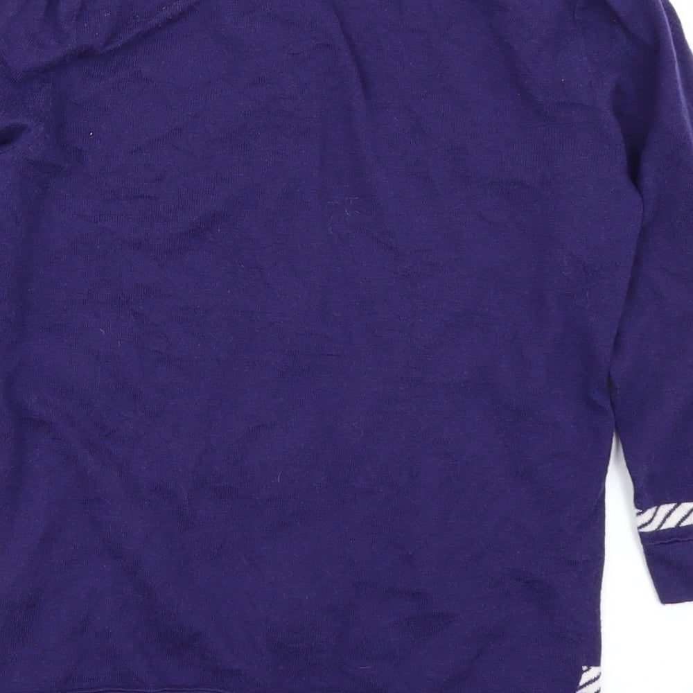 Great Plains Womens Purple Knit Cardigan Jumper Size XS