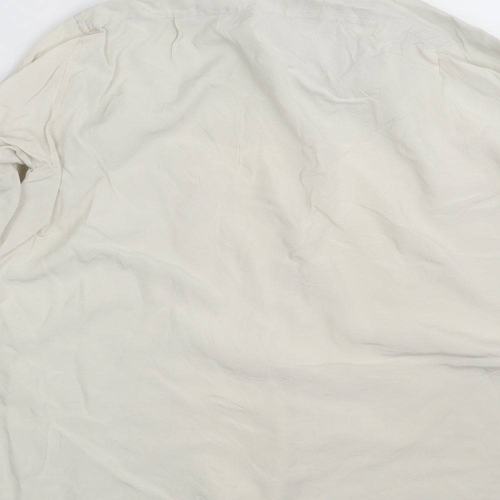 Tabaro Womens Ivory Basic Button-Up One Size