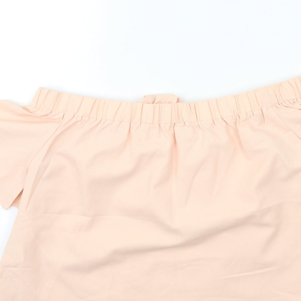 Preworn Womens Pink Basic Blouse Size XS