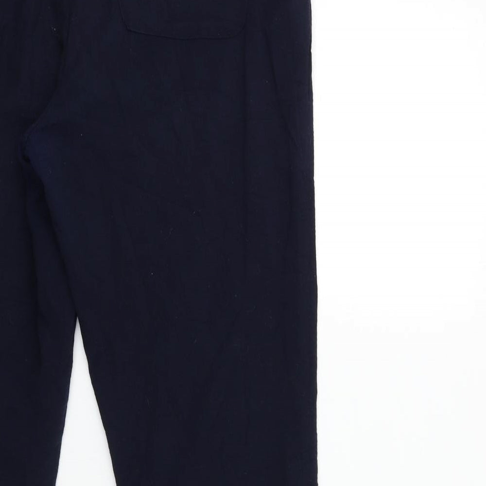 H&M Womens Blue Trousers Size 34 in L31 in