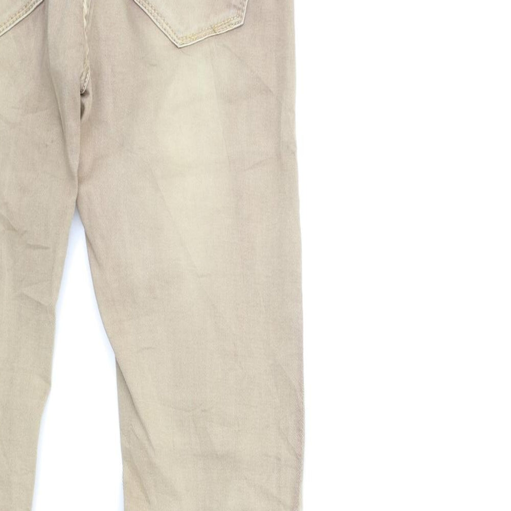 Womens Beige Denim Skinny Jeans Size M L32 in