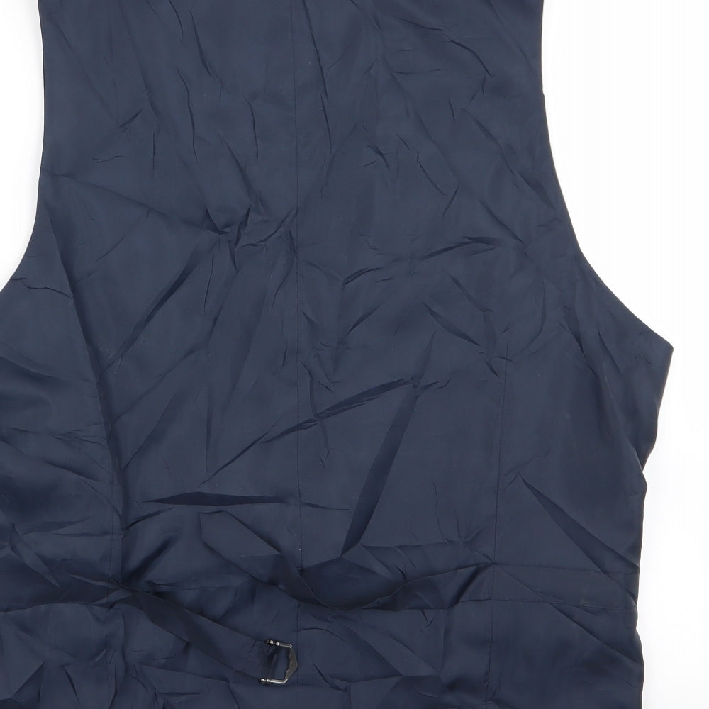 Marks & Spencer Mens Blue Jacket Suit Waistcoat Size L