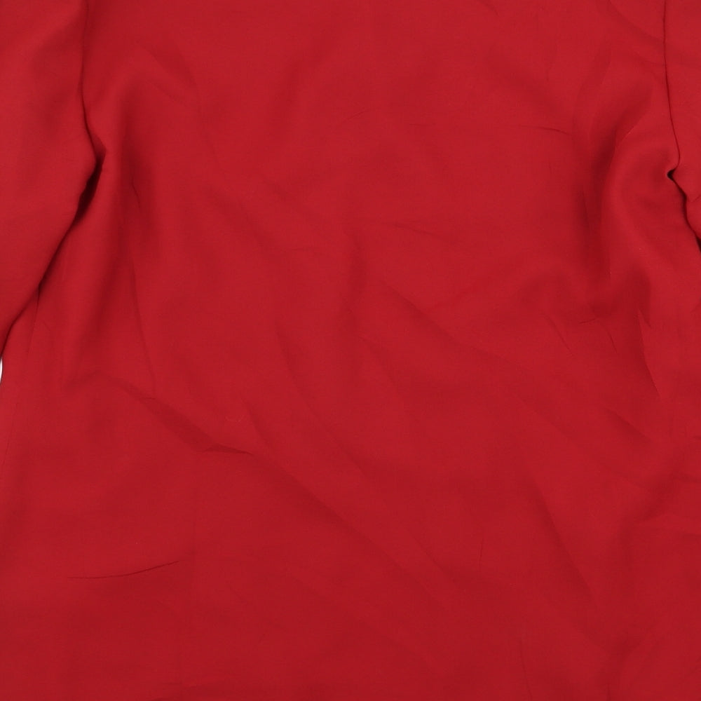 Preworn Womens Red Jacket Blazer Size 12