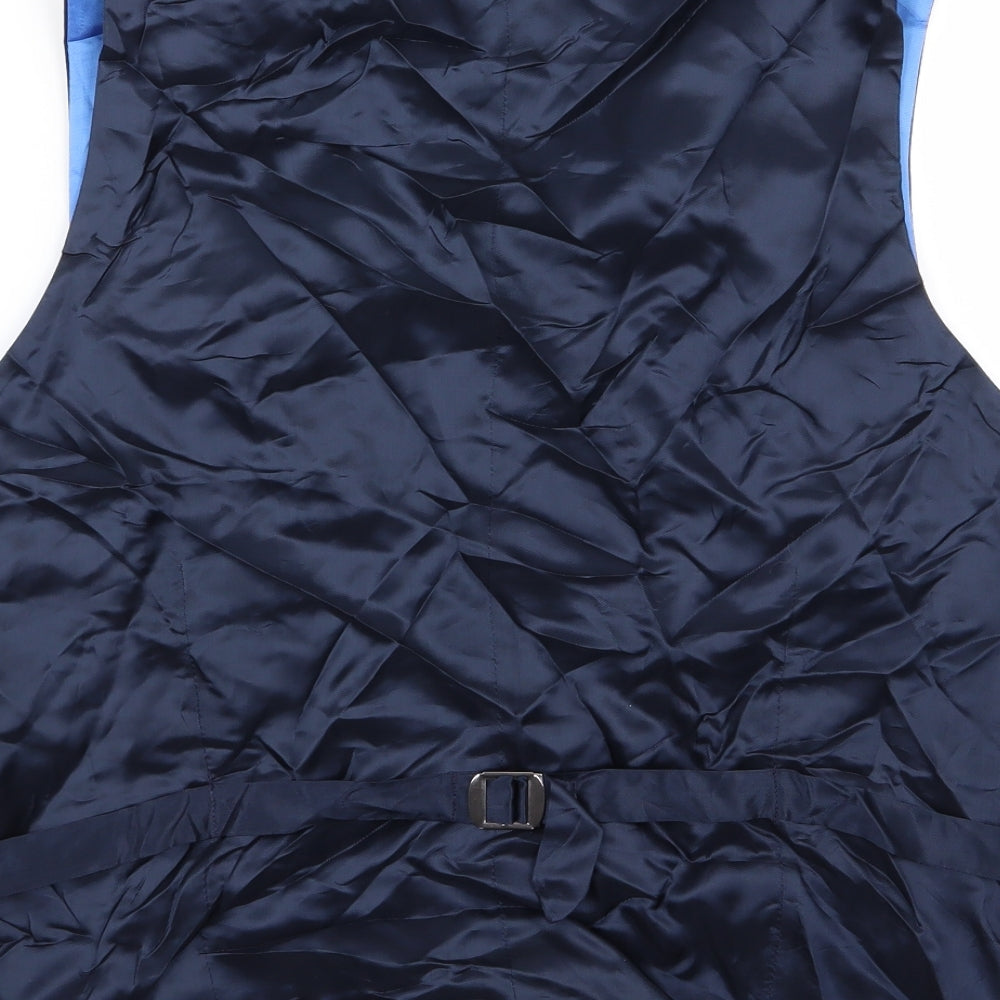 Preworn Mens Blue Jacket Suit Waistcoat Size 34