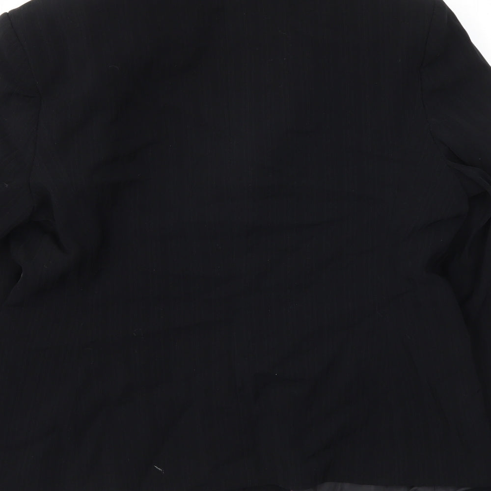 AMARANTO Womens Black Jacket Blazer Size 16