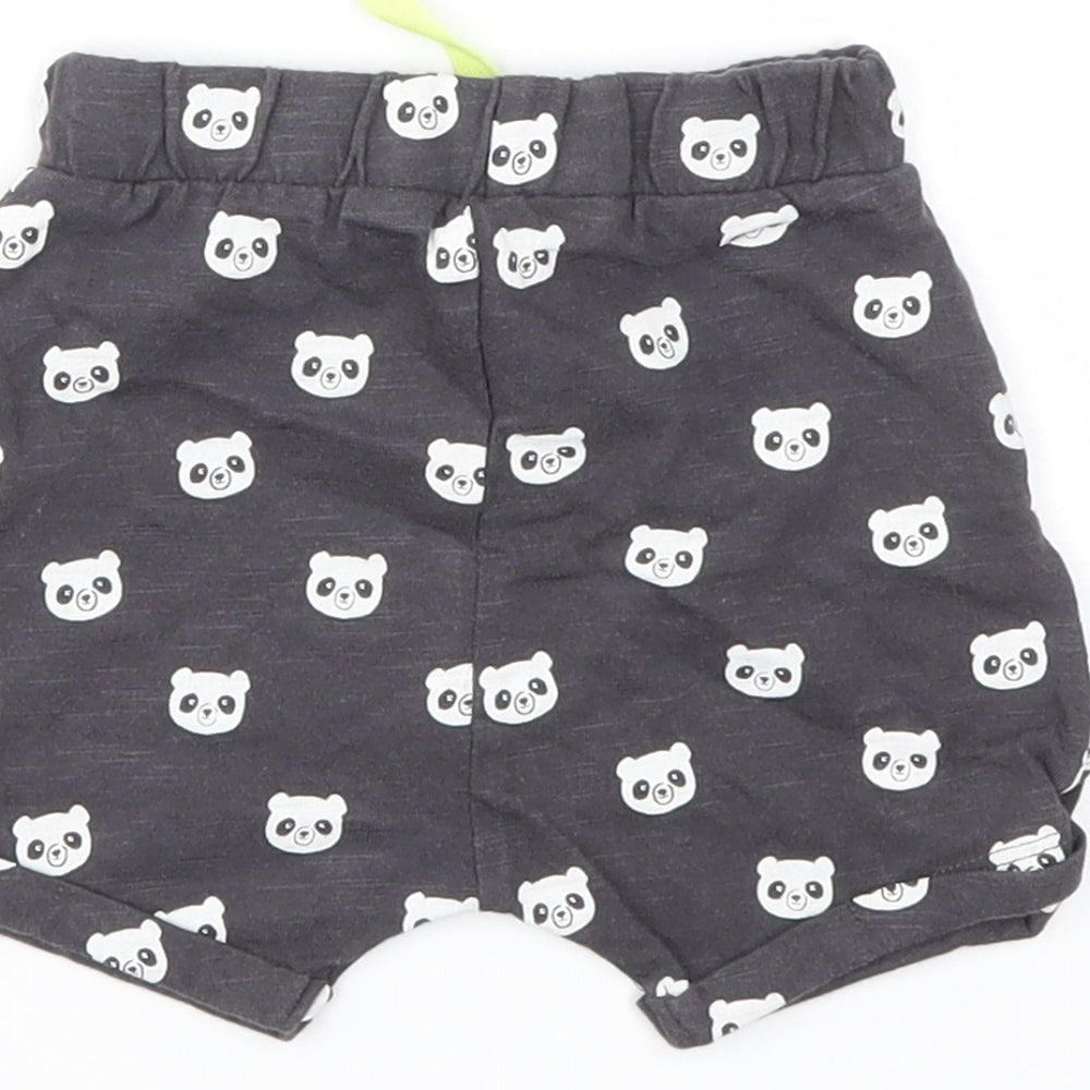 George Boys Black Animal Print Capri Leggings Size 3-6 Months