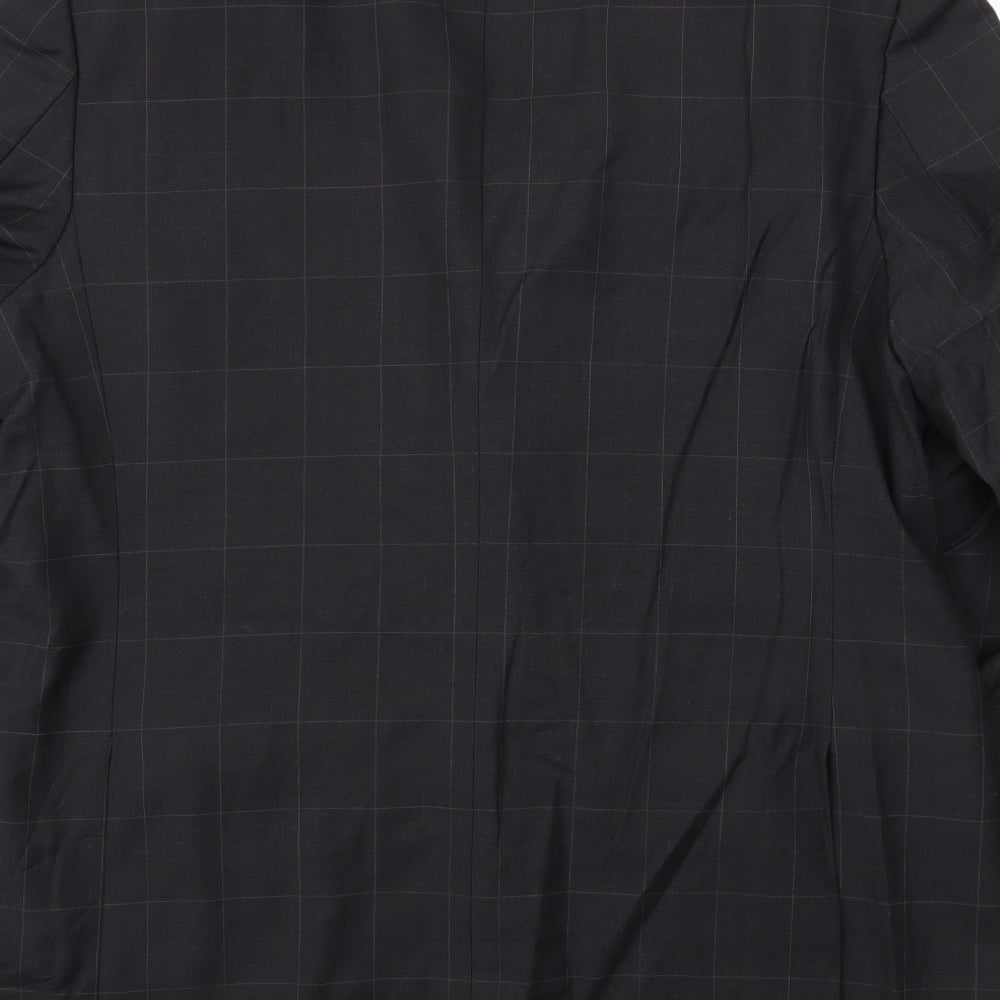 Preworn Mens Black Jacket Blazer Size 46