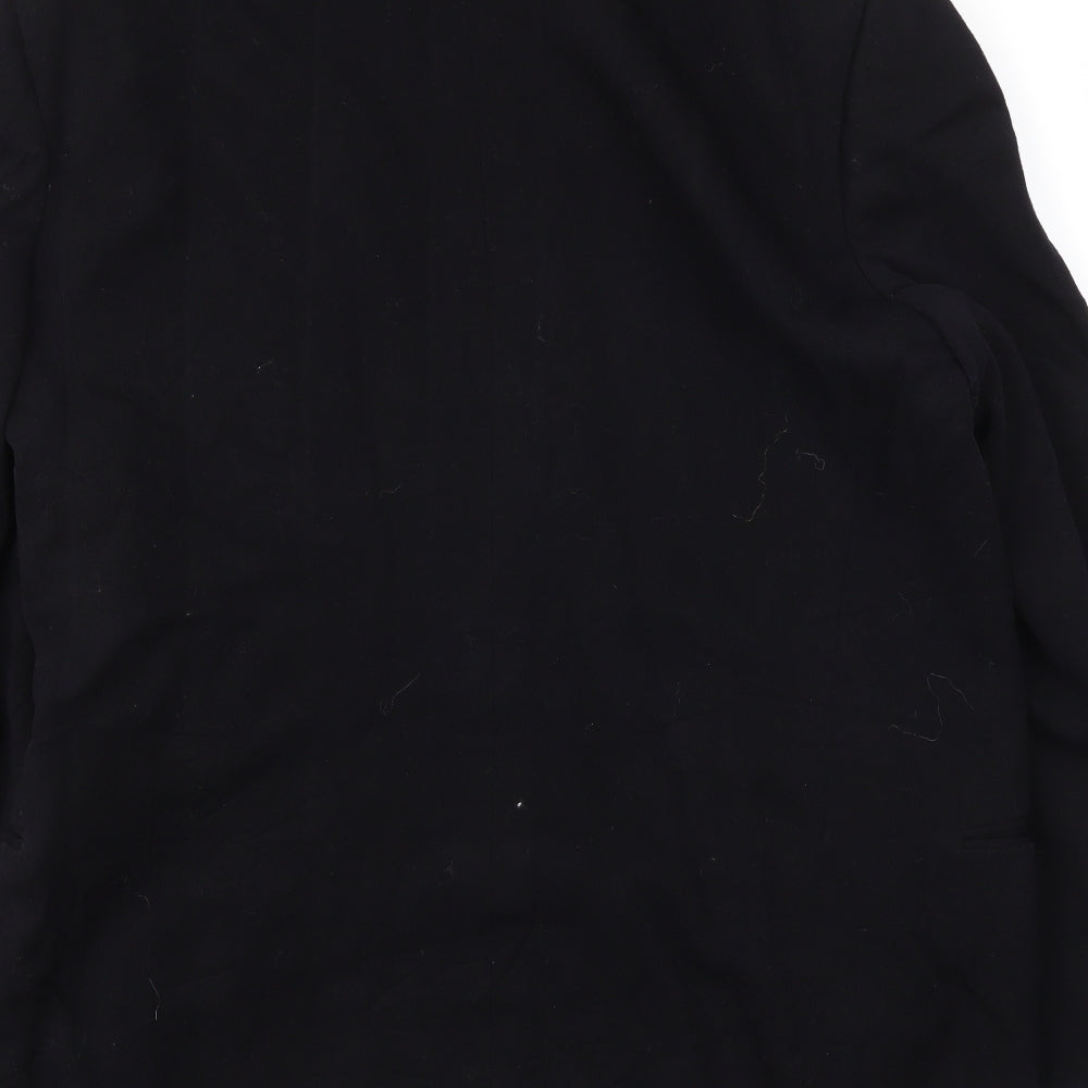 Preworn Mens Black Jacket Blazer Size 42