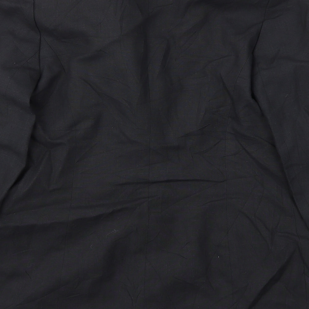Aria Womens Black Jacket Blazer Size 12