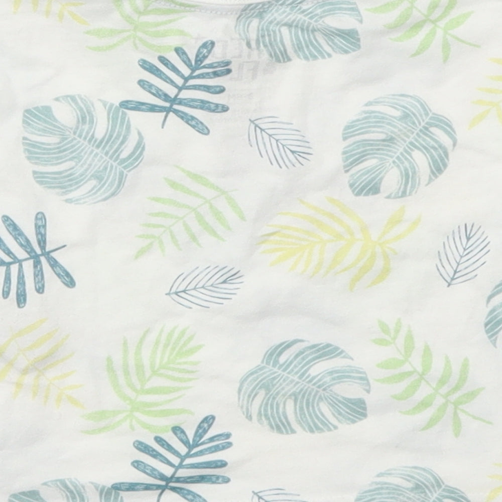 F&F Boys Green Floral Basic T-Shirt Size 3-6 Months