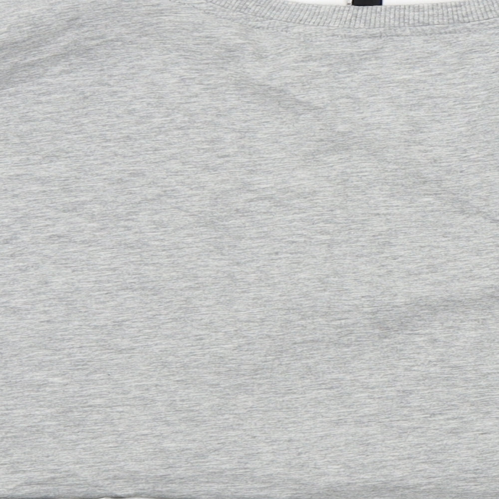 H&M Womens Grey Colourblock Basic T-Shirt Size S