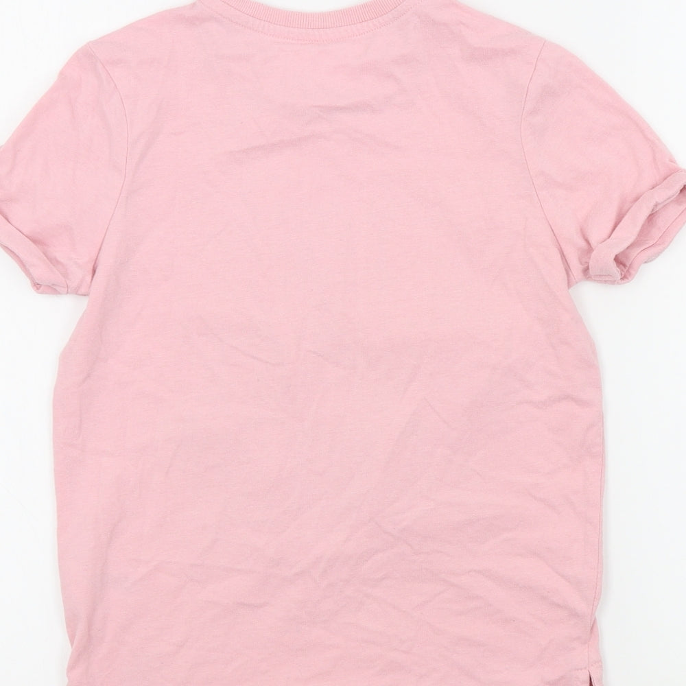 Nutmeg Girls Pink Colourblock Basic T-Shirt Size 10 Years