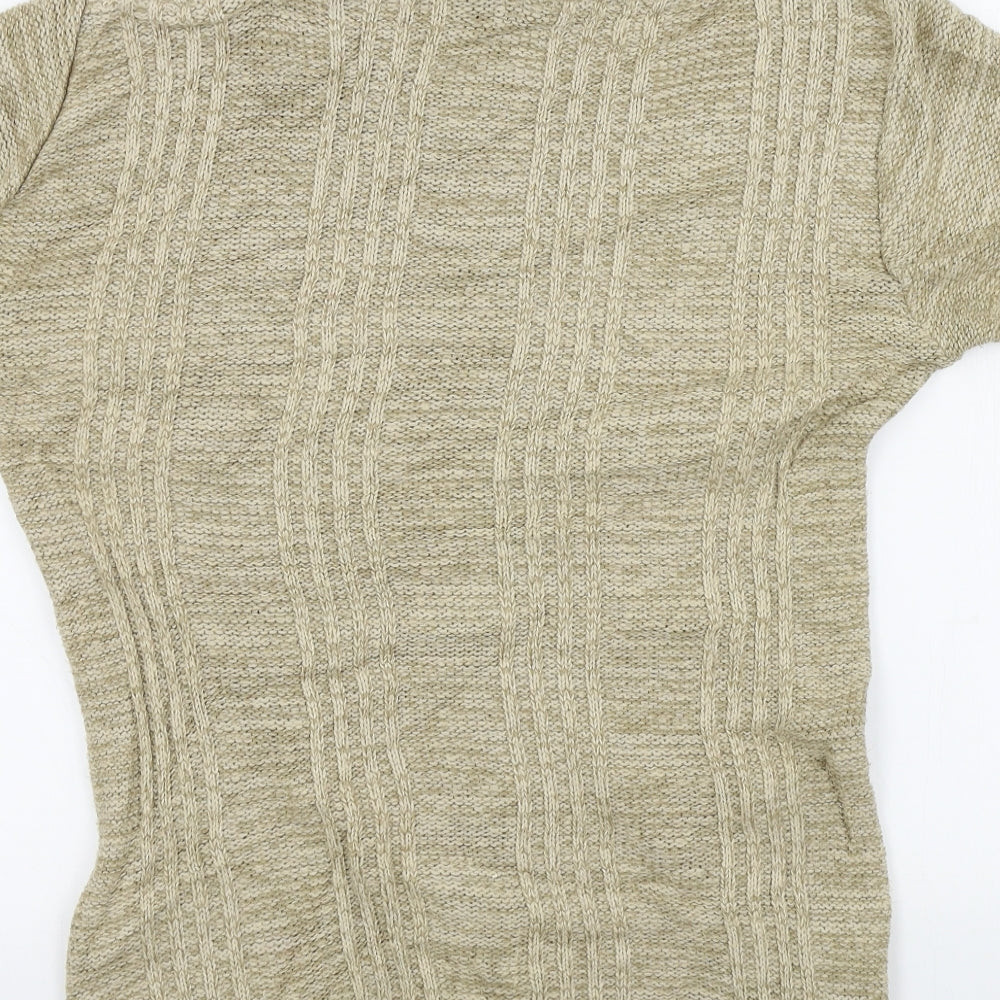Quiz Womens Beige Pullover Jumper Size S