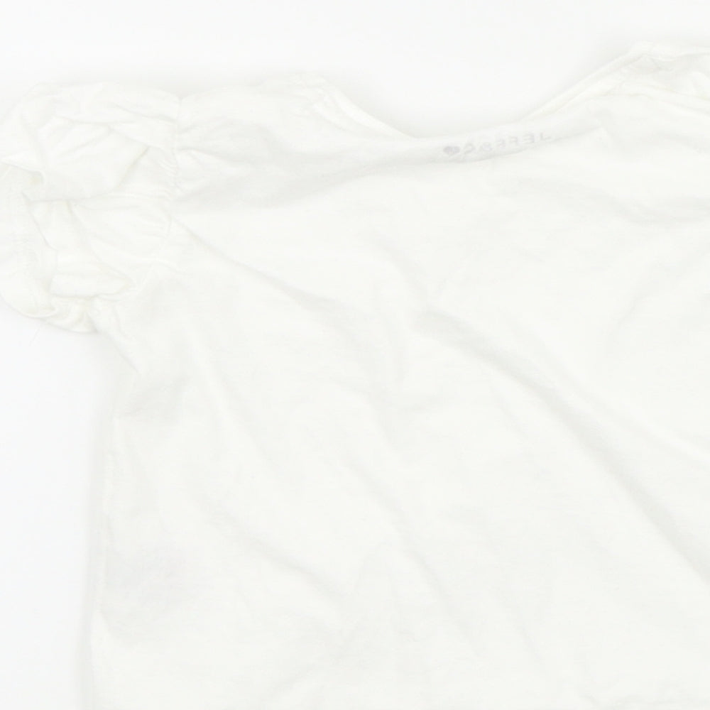 Jeff&co Girls White Basic T-Shirt Size 18-24 Months