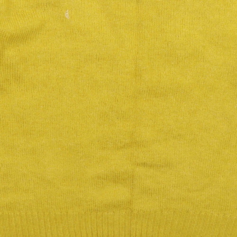 NEXT Womens Yellow Knit Pullover Jumper Size XS
