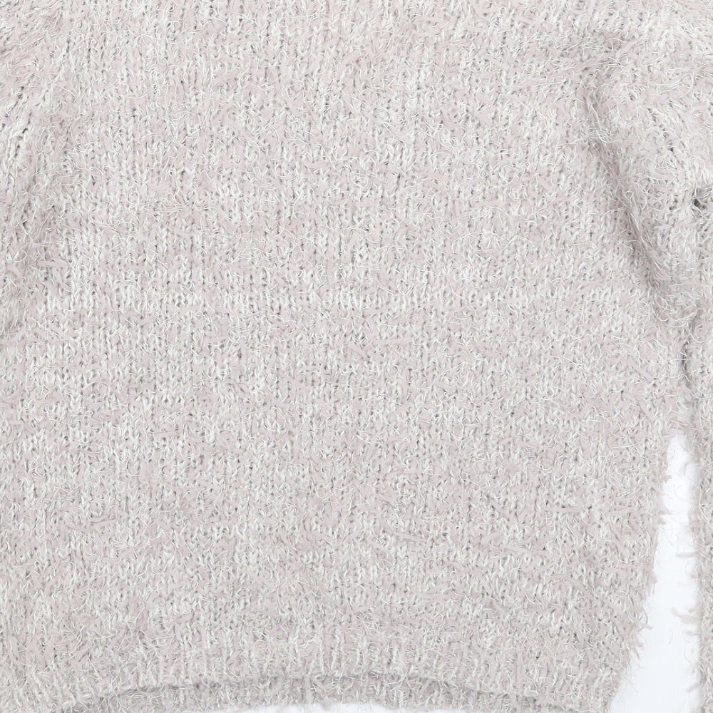 F&F Womens Grey Knit Pullover Jumper Size 12