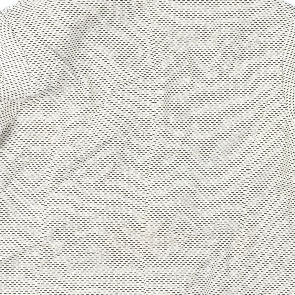 Wallis Womens Beige Geometric Jacket Coat Size 12
