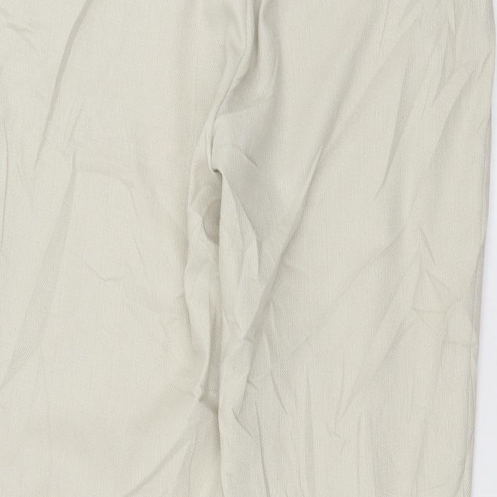 H&M Womens Beige Trousers Size 14 L26 in