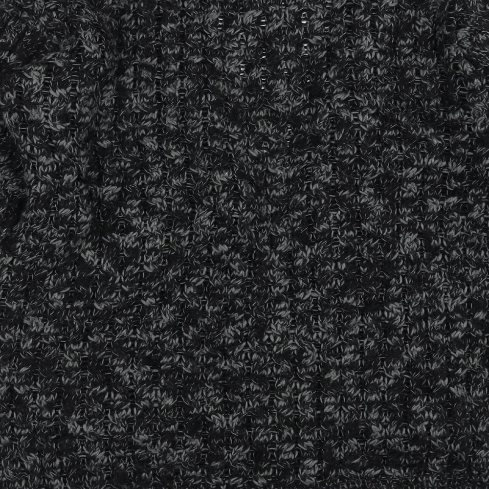 Pura Moda Womens Black Knit Cardigan Jumper Size M