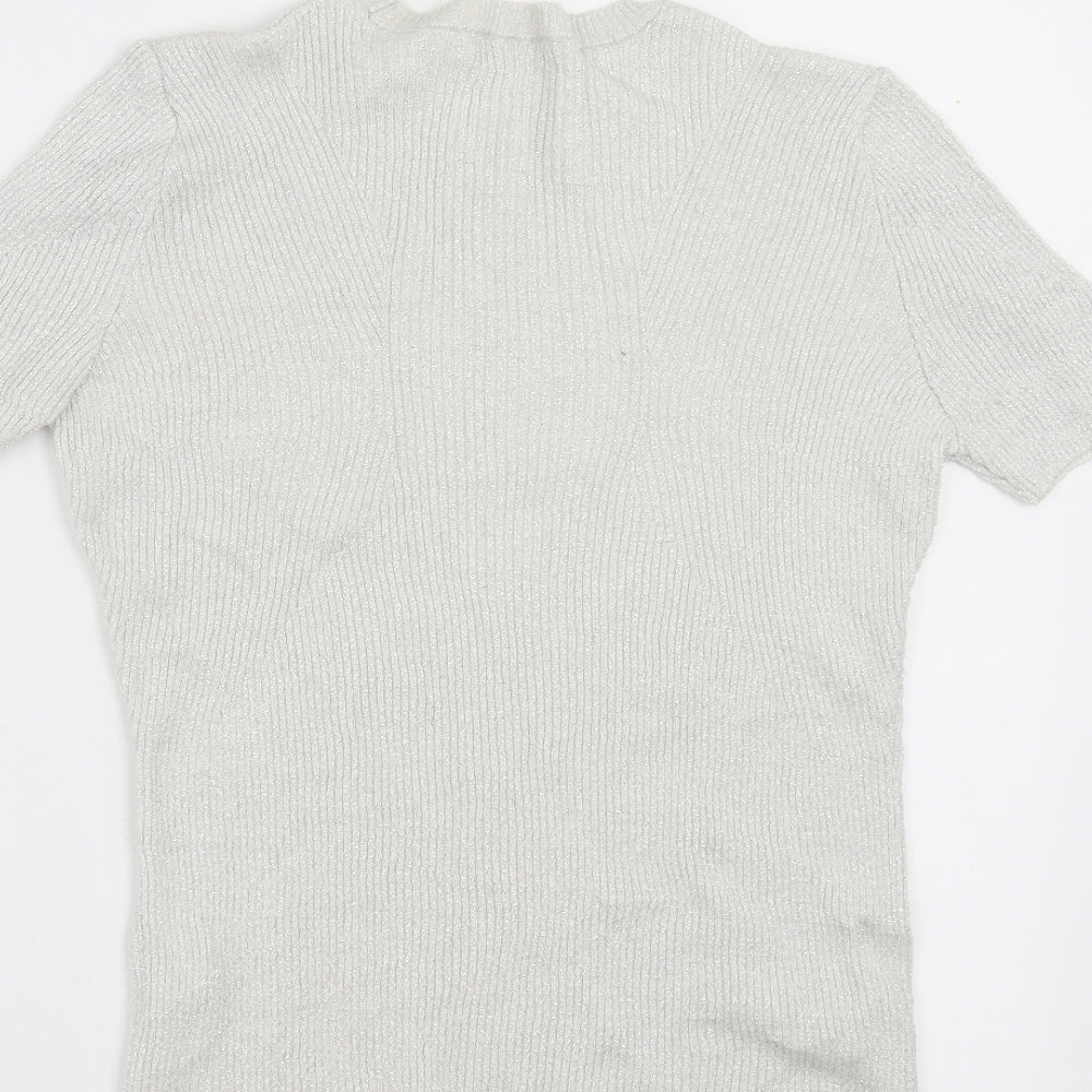 Marks & Spencer Womens Silver Pullover Jumper Size 12