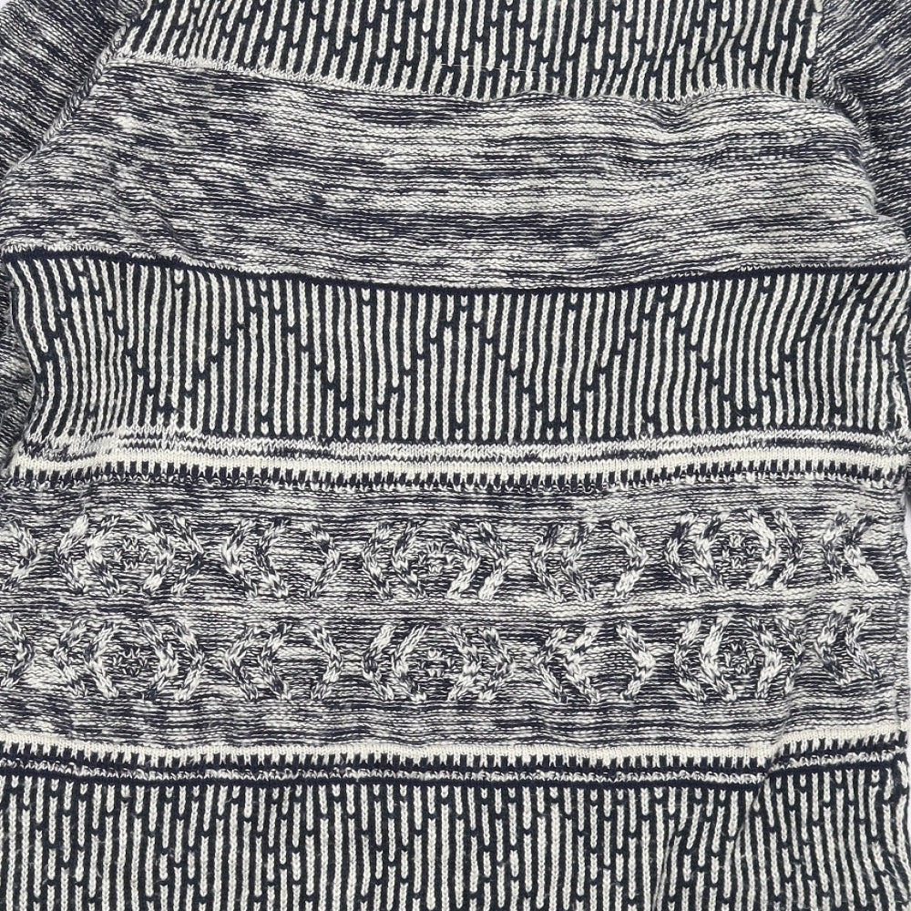 Matalan Womens Blue Geometric Knit Pullover Jumper Size 12