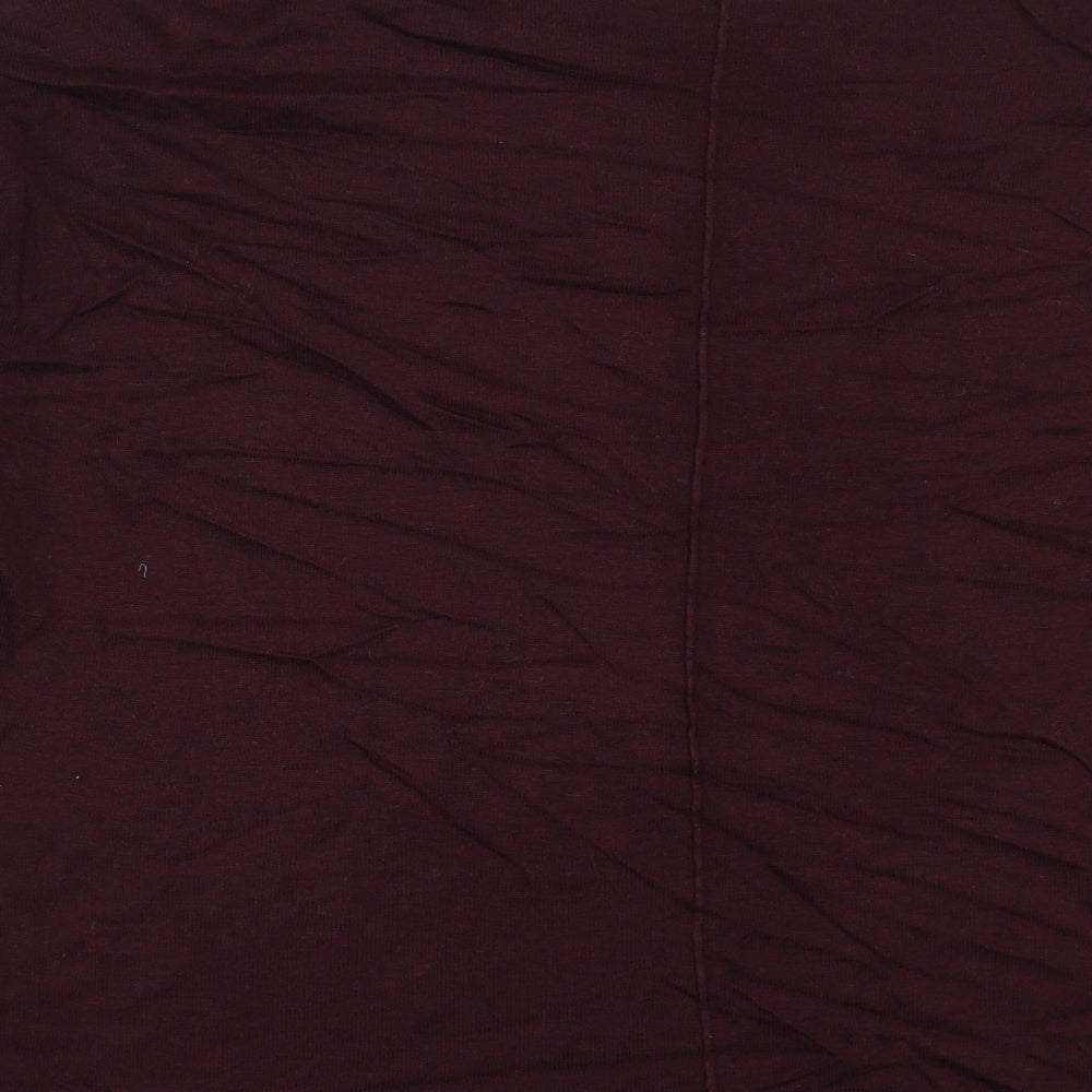 H&M Womens Purple Knit Pullover Jumper Size XS - burgundy