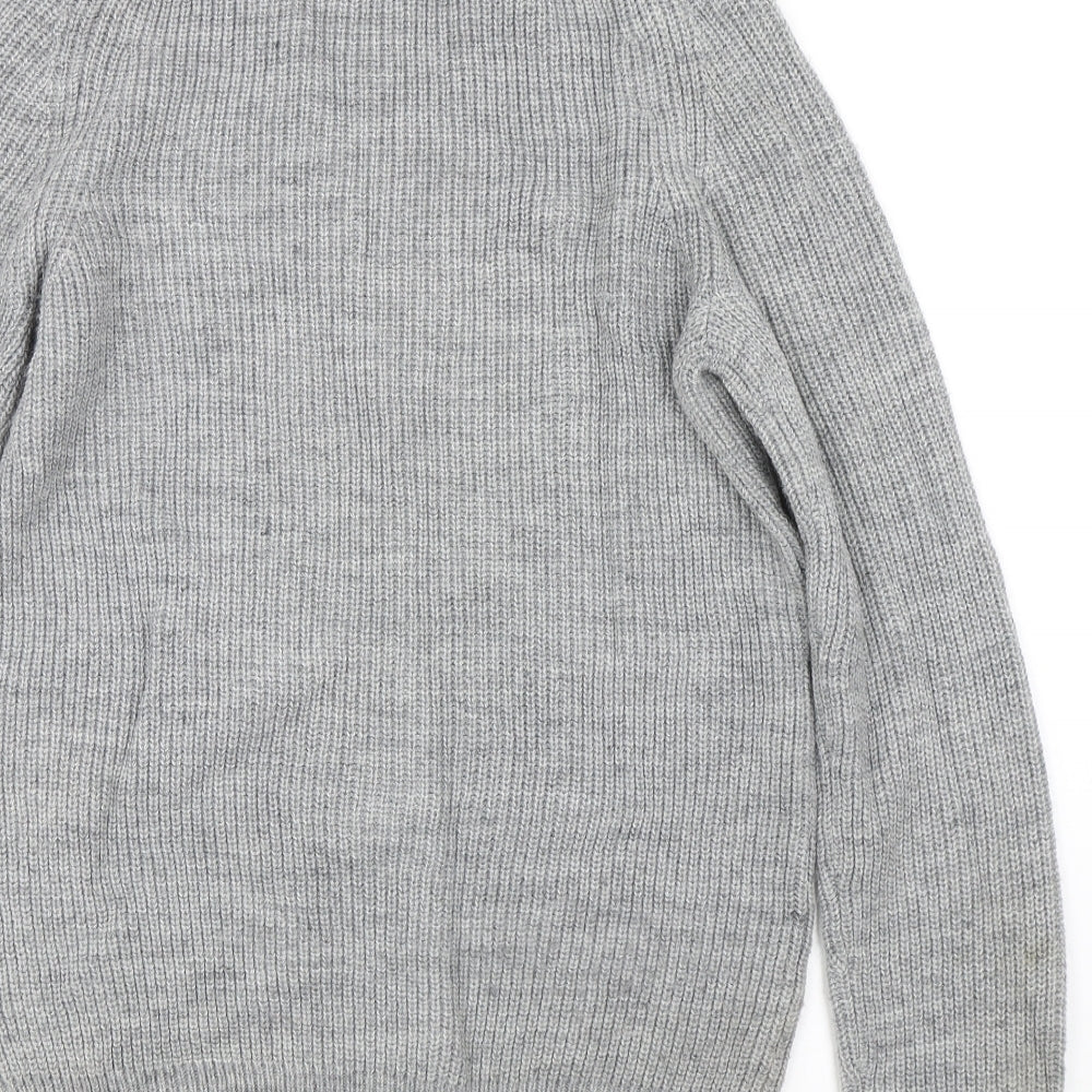 DNM Dissident Womens Grey Knit Pullover Jumper Size S