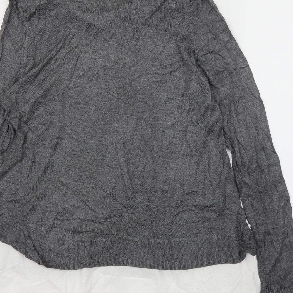 H&M Womens Grey Basic Blouse Size L