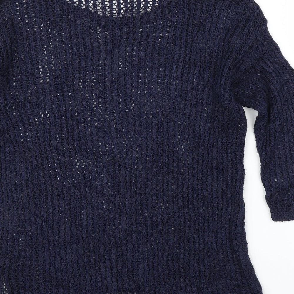Stile Benetton Womens Blue Pullover Jumper Size S
