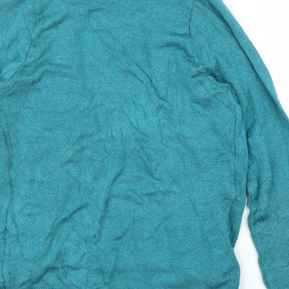 Lizzi Womens Green Striped Cardigan Jumper Size M