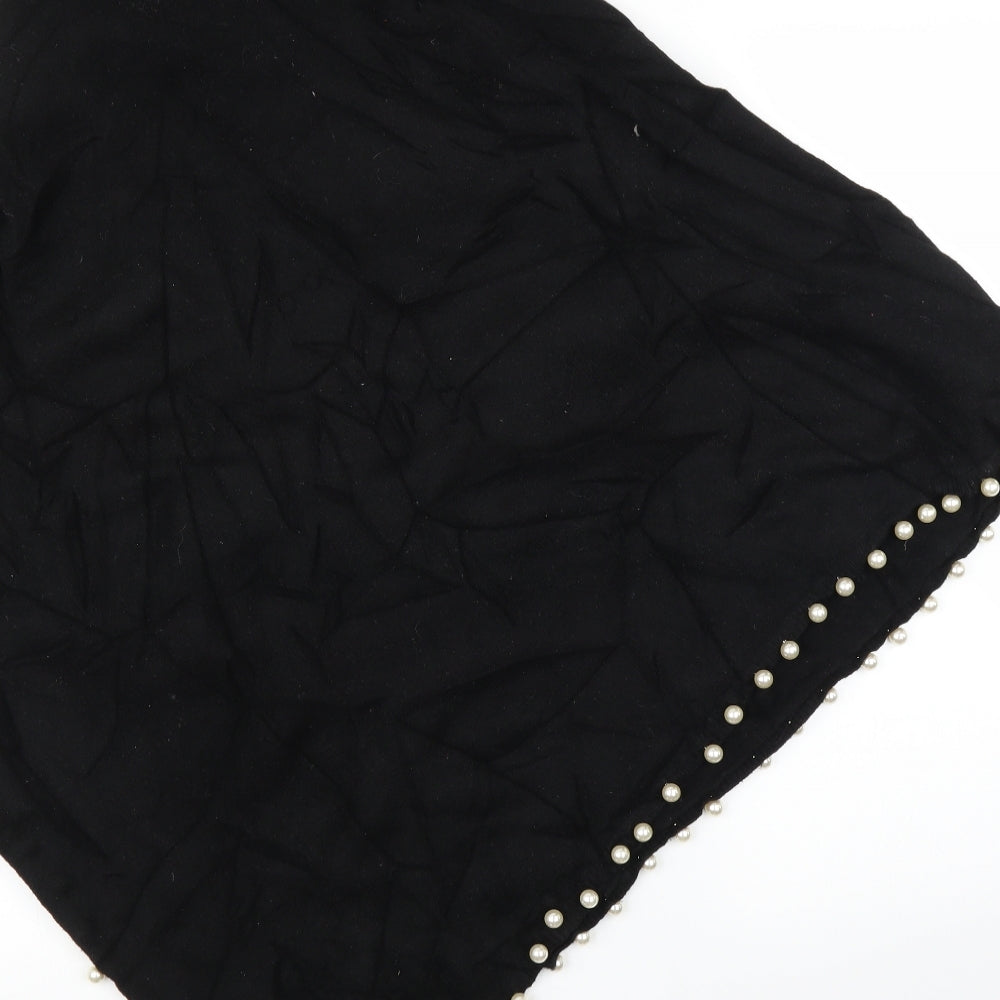 Bluoltre Womens Black Pullover Jumper One Size - Poncho, Pearls