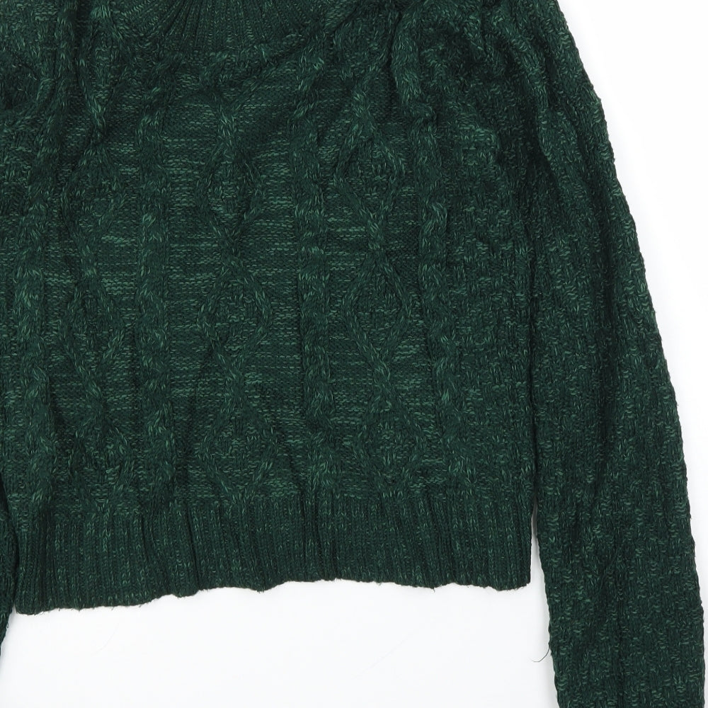 Missguided Womens Green Pullover Jumper Size S