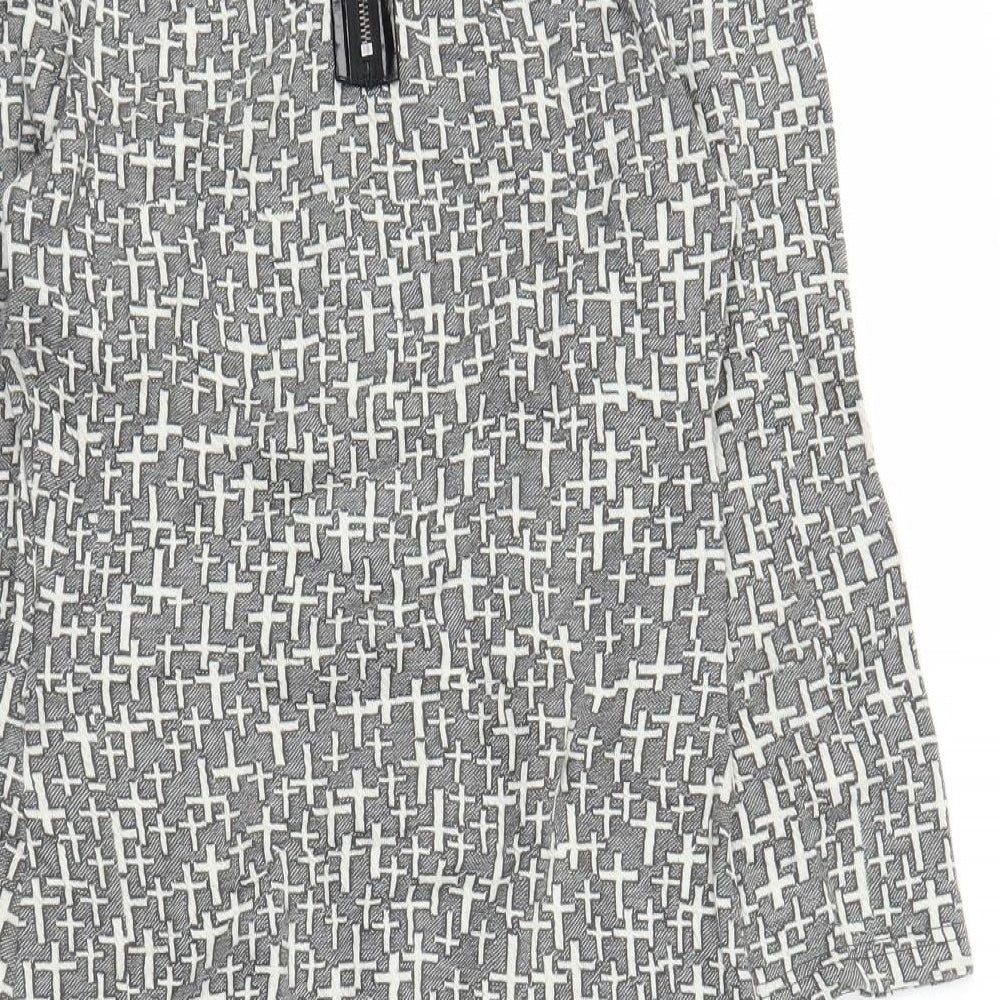 Topshop Womens Grey A-Line Size 12