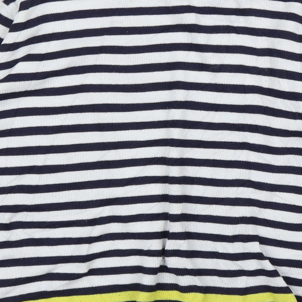 Mango Womens Blue Striped Pullover Jumper Size S