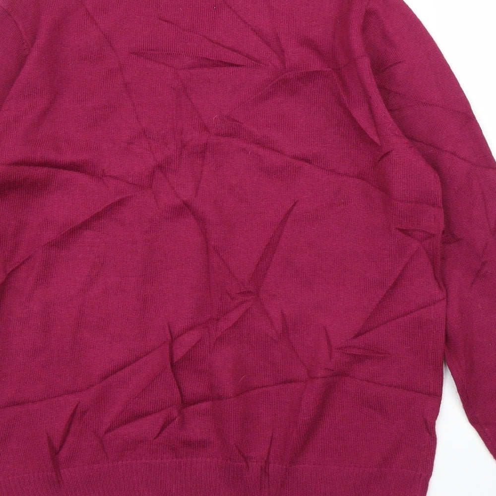 Afibel Womens Purple Pullover Jumper Size 14