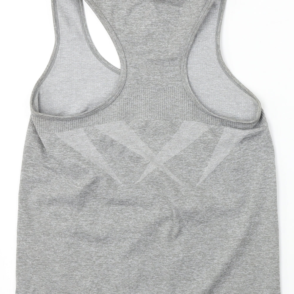WORKOUT Womens Grey Basic T-Shirt Size 10