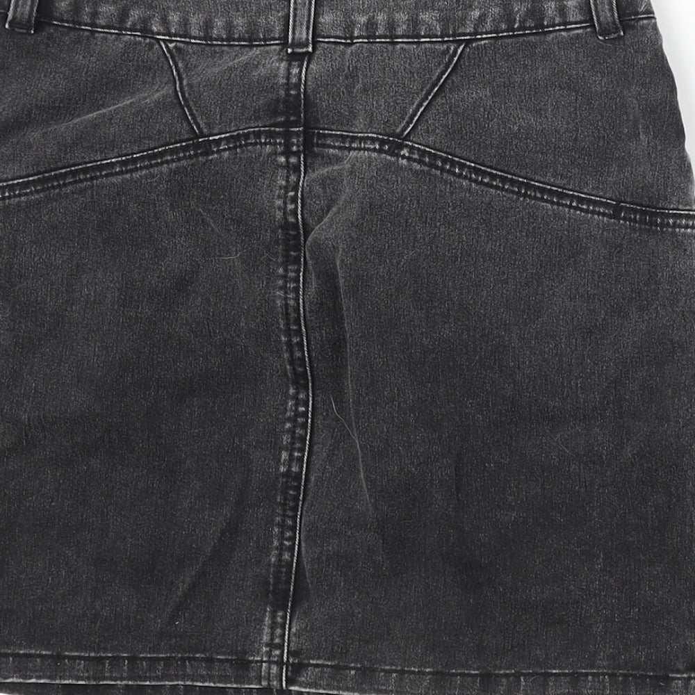 Topshop Womens Black A-Line Skirt Size 8