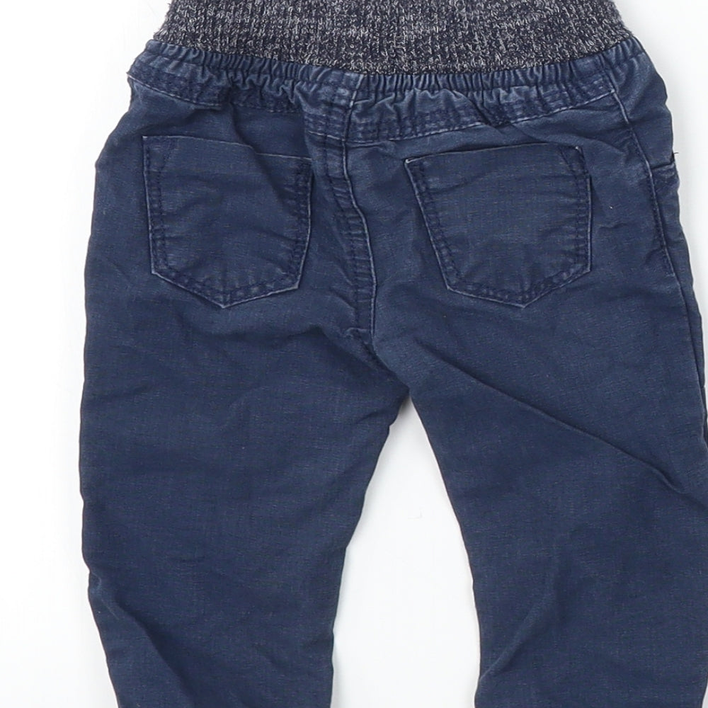 denim co Boys Blue Cargo Trousers Size 6-9 Months