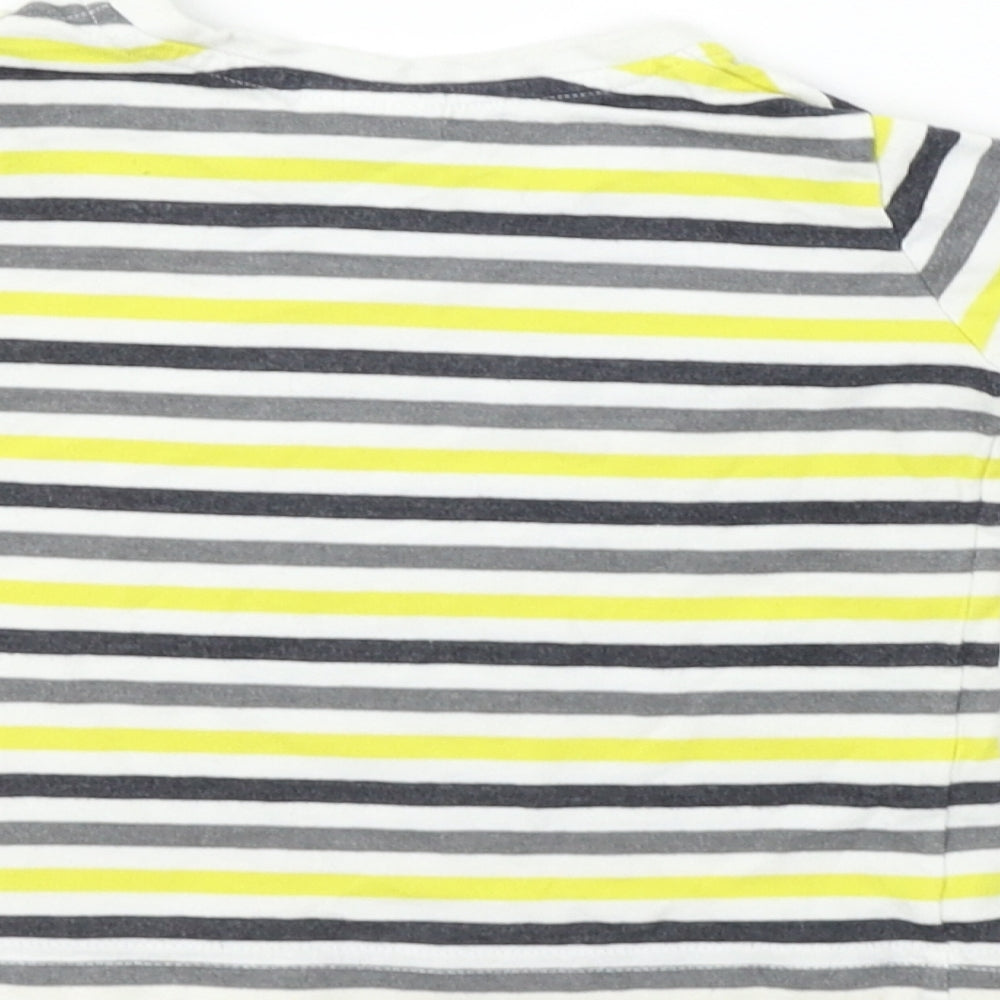 F&F Boys White Striped Basic T-Shirt Size 6-9 Months