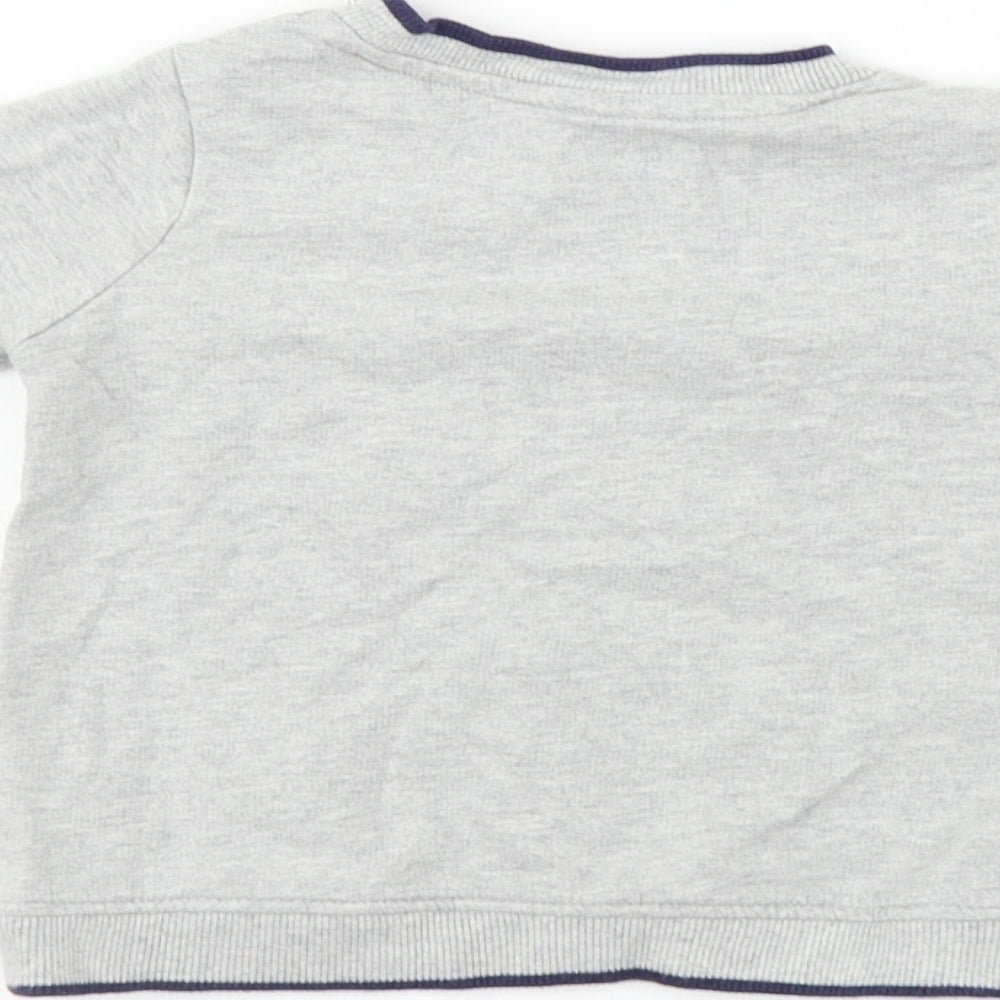 George Boys Grey Pullover Jumper Size 9-12 Months - Christmas Jumper