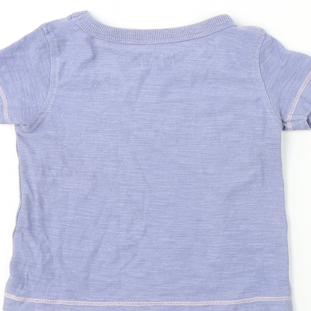 Next Boys Blue Paisley Basic T-Shirt Size 3-6 Months